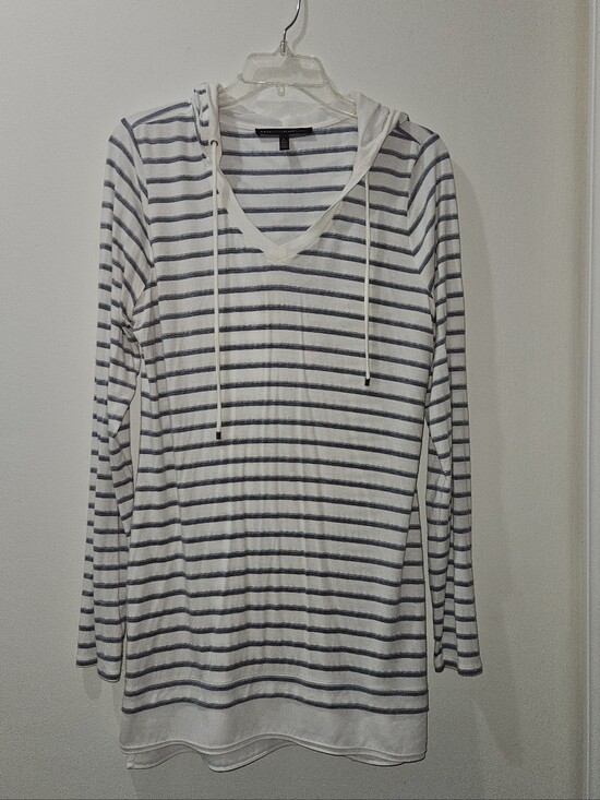 White House Black Market Tops - White House Black Market Hooded Casual Tunic, Good Condition, Sz L